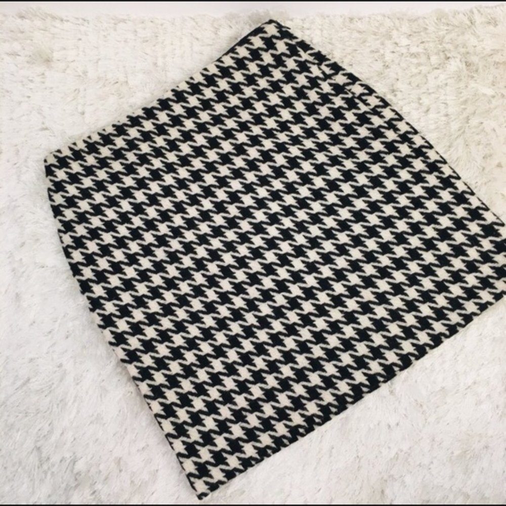 Loft Wool Skirt - Herringbone